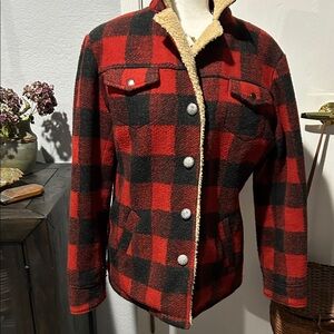 Plaid Sherpa-Lined Women's Utility Jacket